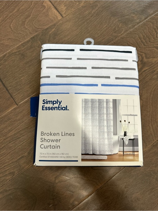 simple essential Other - Target Simply Essential Shower Curtain – White with Gray & Blue Stripes